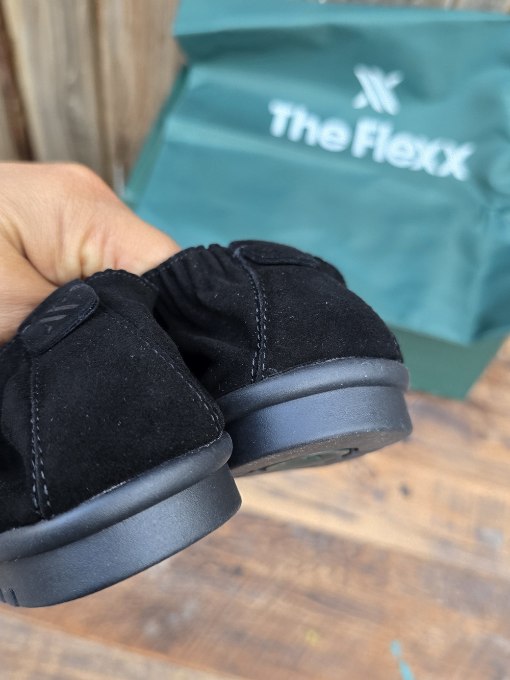 The Flexx Benedetta Black Suede Ballet Flats Size 6.5 - Picture 8 of 13